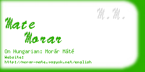 mate morar business card