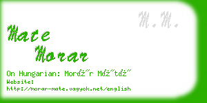 mate morar business card